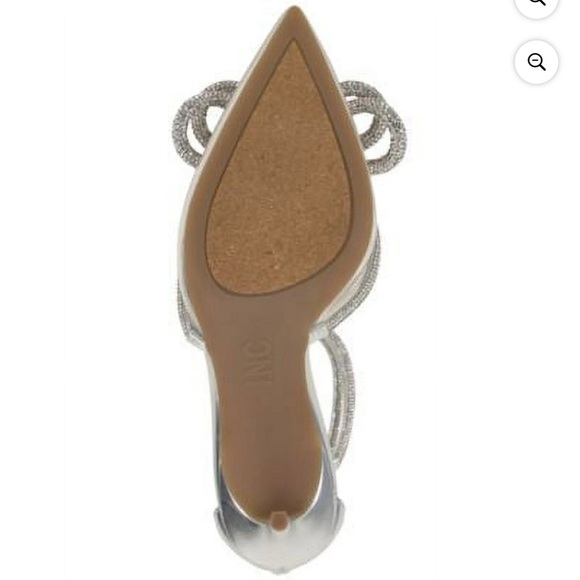 INC International Concepts Silver Bow Heels - Picture 4 of 11